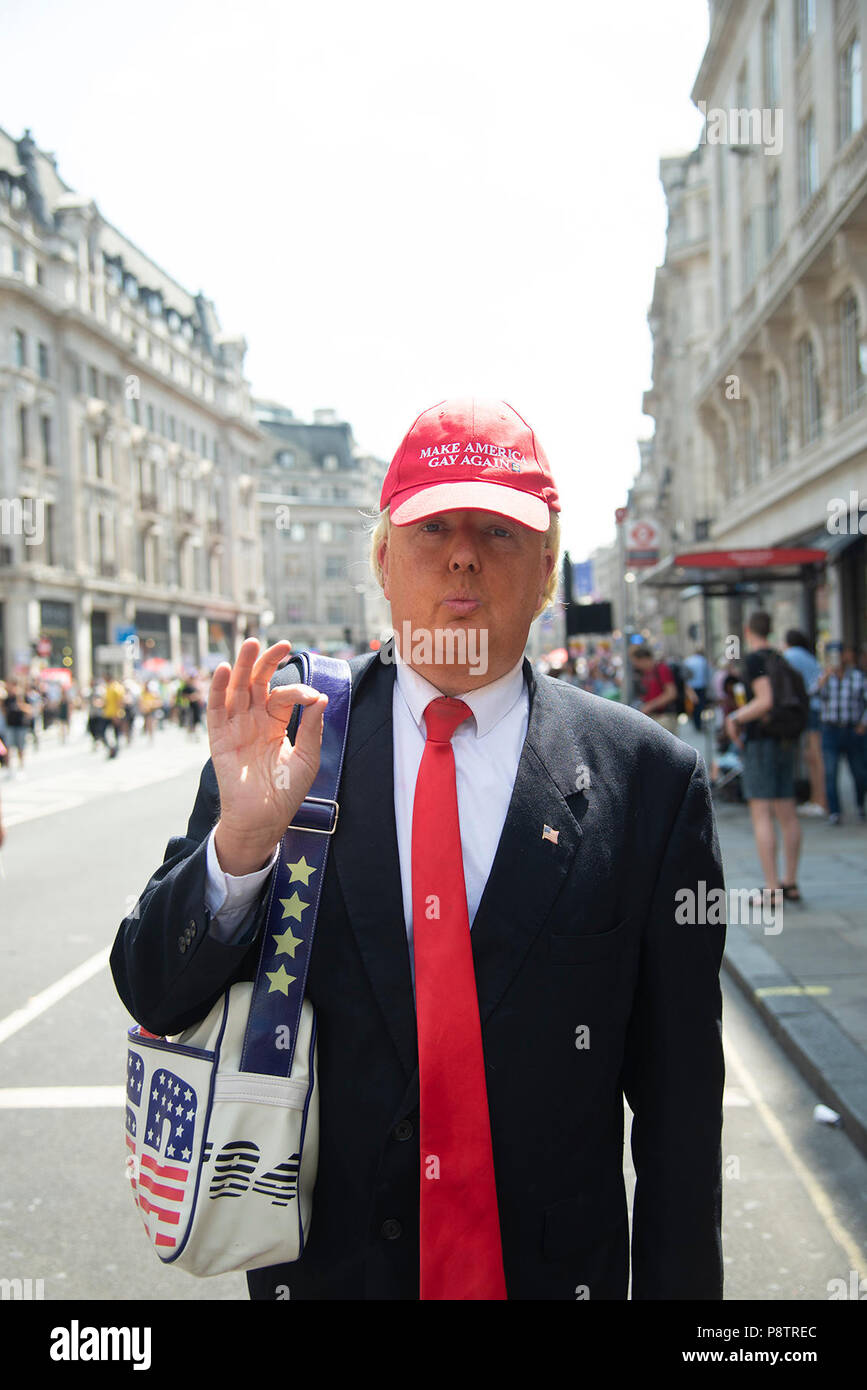 Londres, Royaume-Uni. 13 juillet 2018. Protestation d'atout - Manifestation contre l'atout de Donald sur visite au Royaume-Uni. Crédit : A. Bennett Banque D'Images