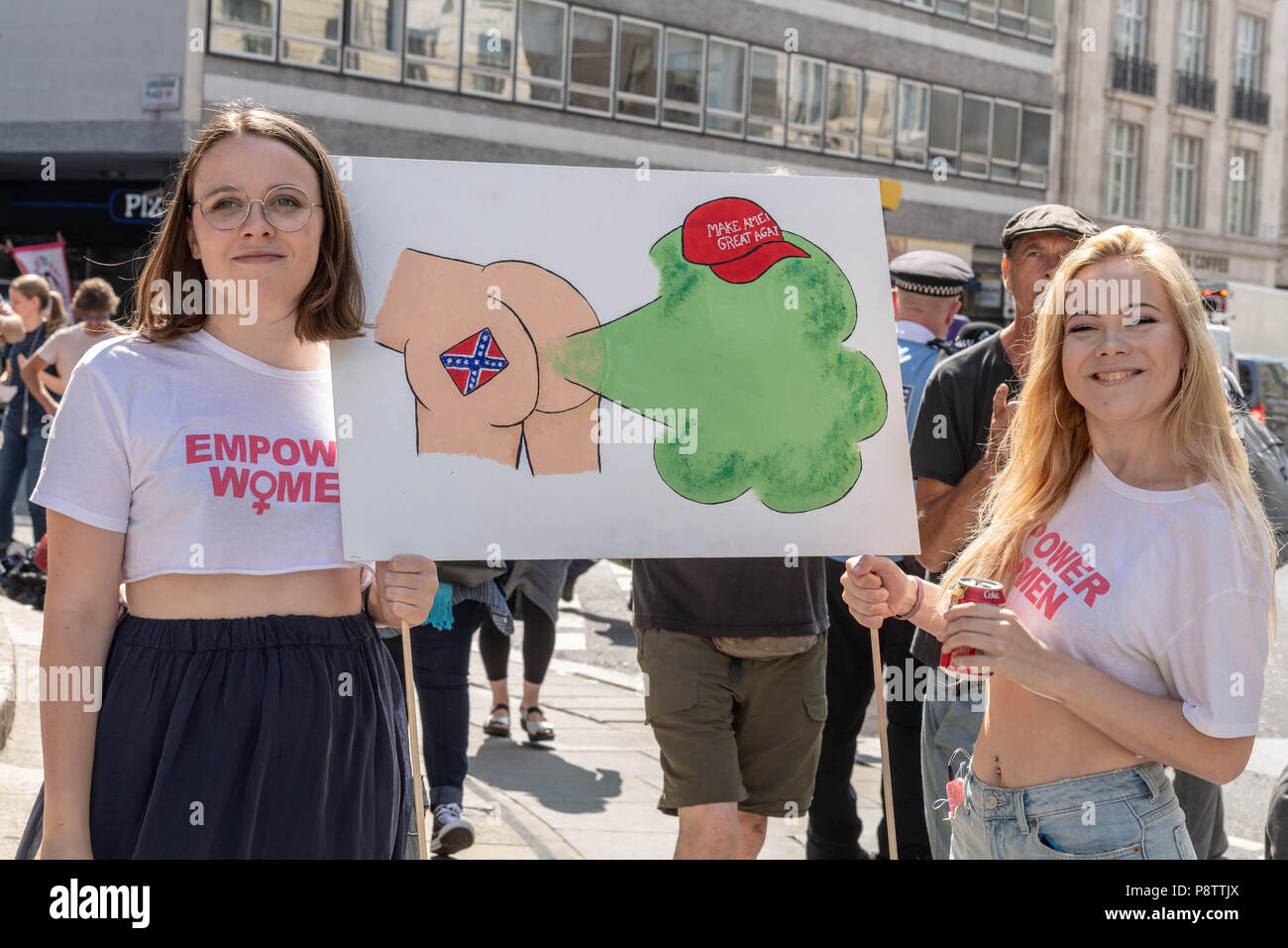 Londres, le 13 juillet 2018 Marche des femmes -Mettre l'anti bruit Crédit démonstration trump Ian Davidson/Alamy Live News Banque D'Images