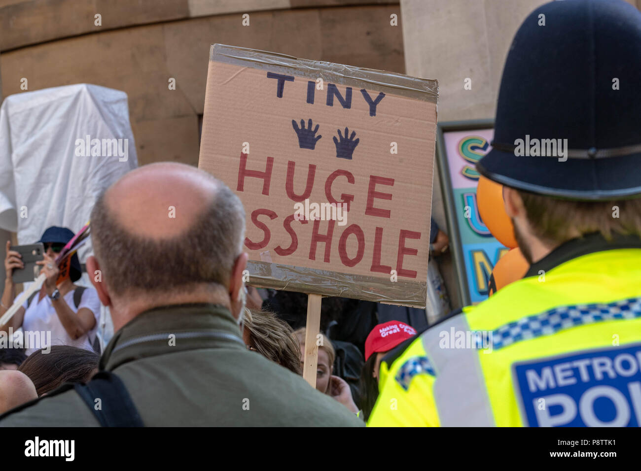 Londres, le 13 Juillet 2018 Mars femme -Mettre l'anti bruit Crédit démonstration trump Ian Davidson/Alamy Live News Banque D'Images