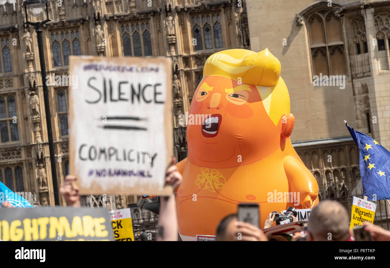 Londres, le 13 juillet 2018 Marche des femmes -Mettre l'anti bruit Crédit démonstration trump Ian Davidson/Alamy Live News Banque D'Images