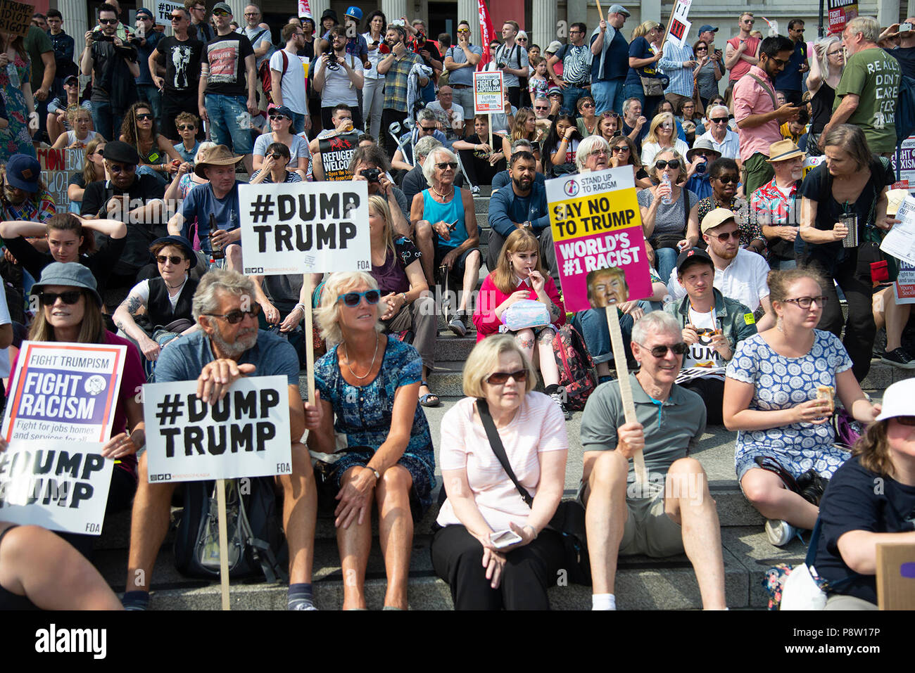 Londres, Royaume-Uni. 13 juillet 2018. Protestation d'atout - Manifestation contre l'atout de Donald sur visite au Royaume-Uni. Credit : Crédit : A.Bennett Andrew Bennett/Alamy Live News Banque D'Images