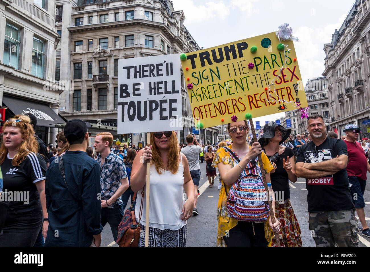 Londres, Royaume-Uni. 13 juillet 2018.Anti-Trump démonstration, Londres, Royaume-Uni 13.07.2018 Crédit : Bjanka Kadic/Alamy Live News Banque D'Images