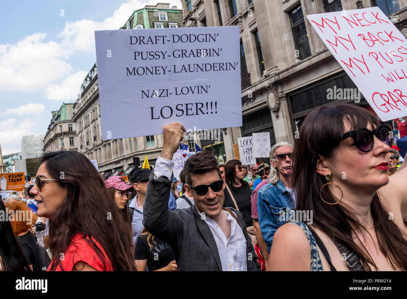 Londres, Royaume-Uni. 13 juillet 2018.Anti-Trump démonstration, Londres, Royaume-Uni 13.07.2018 Crédit : Bjanka Kadic/Alamy Live News Banque D'Images