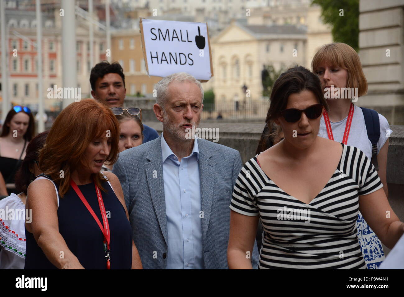 Londres, Royaume-Uni, 13 juillet 2018. Anti-Trump protester Crédit : Paul Smyth/Alamy Live News Banque D'Images