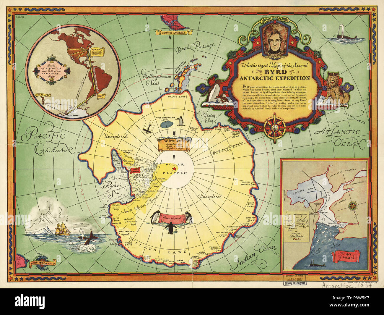 . 48 de la deuxième carte autorisé l'expédition Byrd. 98687113 LOC Banque D'Images
