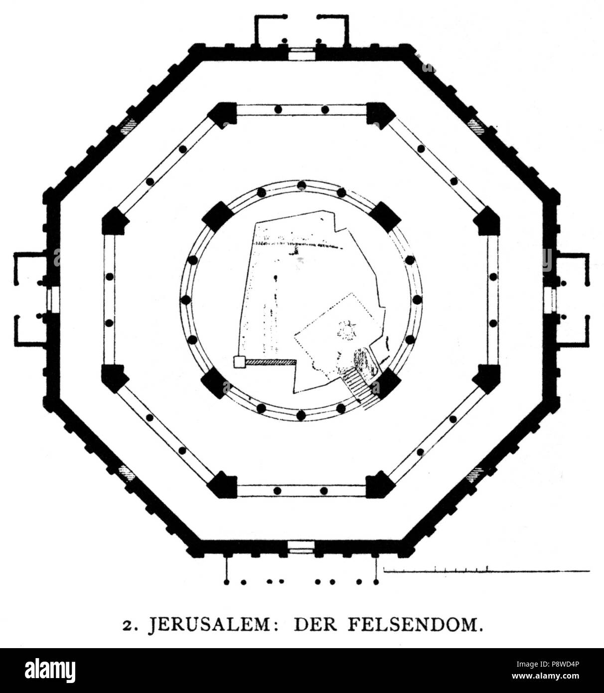 . Dehio 106 10 Dôme du Rocher plan du salon Banque D'Images