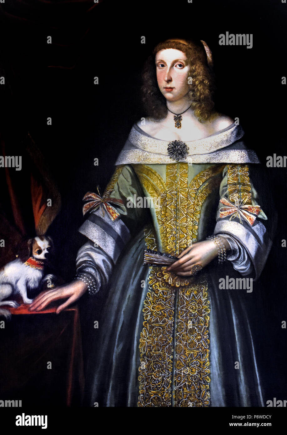 Portrait de femme par peintre inconnu français 16e siècle France Banque D'Images