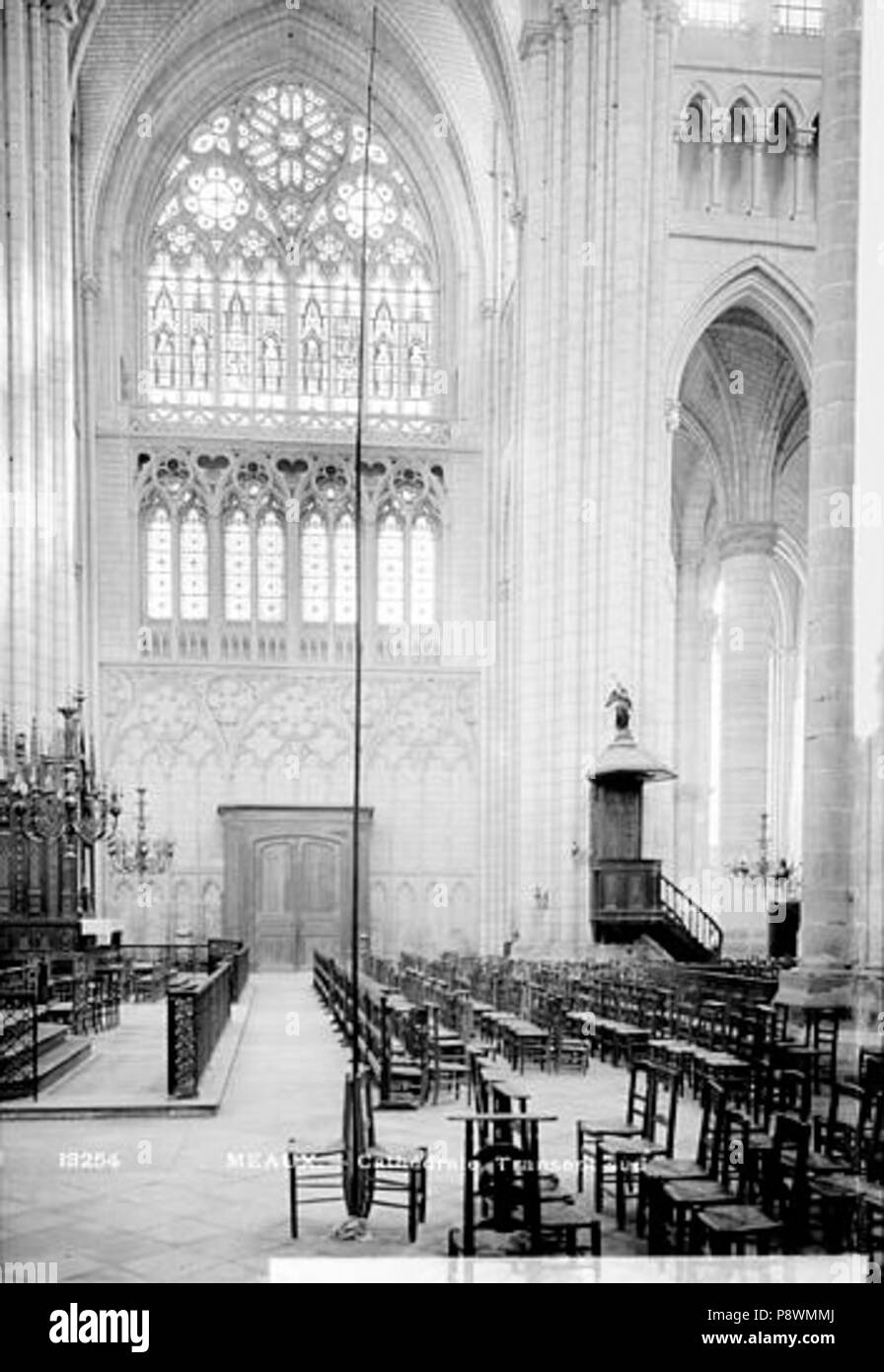 77 Cathédrale Saint-Etienne - Vue intérieure du transept sud - Meaux - Médiathèque de l'architecture et du patrimoine - APMH00013254 Banque D'Images