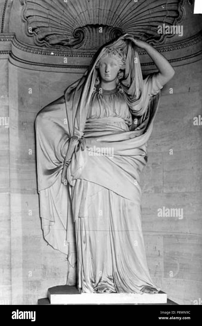 80 Château de Maisons - Salle à manger, de la statue en plâtre sculpté - Maisons-Laffitte - Médiathèque de l'architecture et du patrimoine - APMH00017286 Banque D'Images
