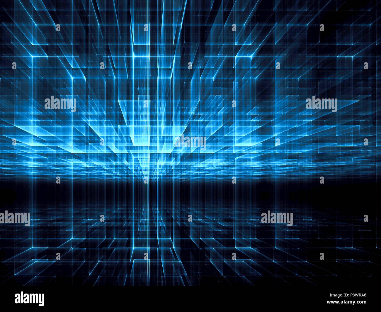 Mur Perspective - abstract image générée numériquement Banque D'Images