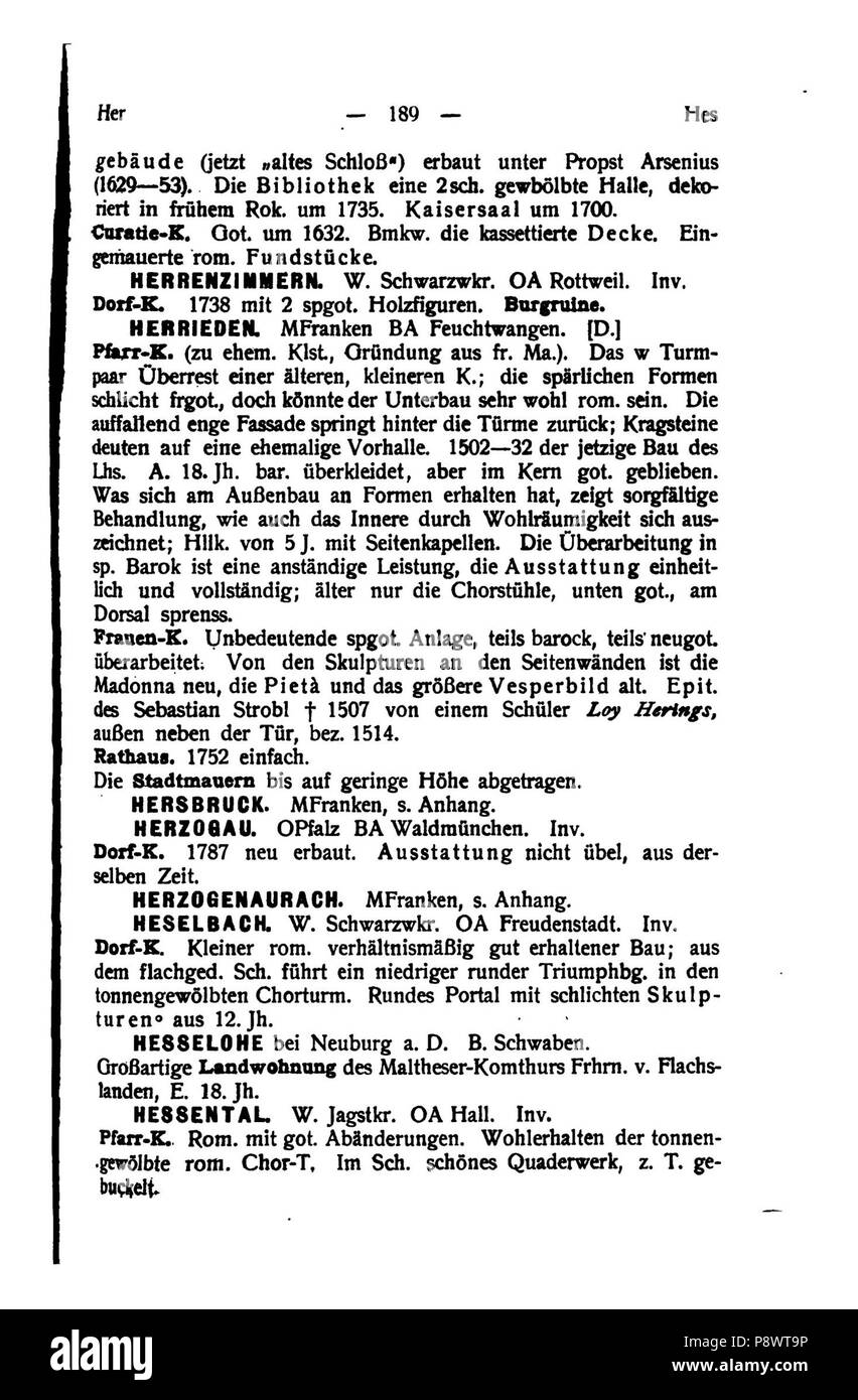 96 De Handbuch der deutschen Kunstdenkmäler III 204 Banque D'Images