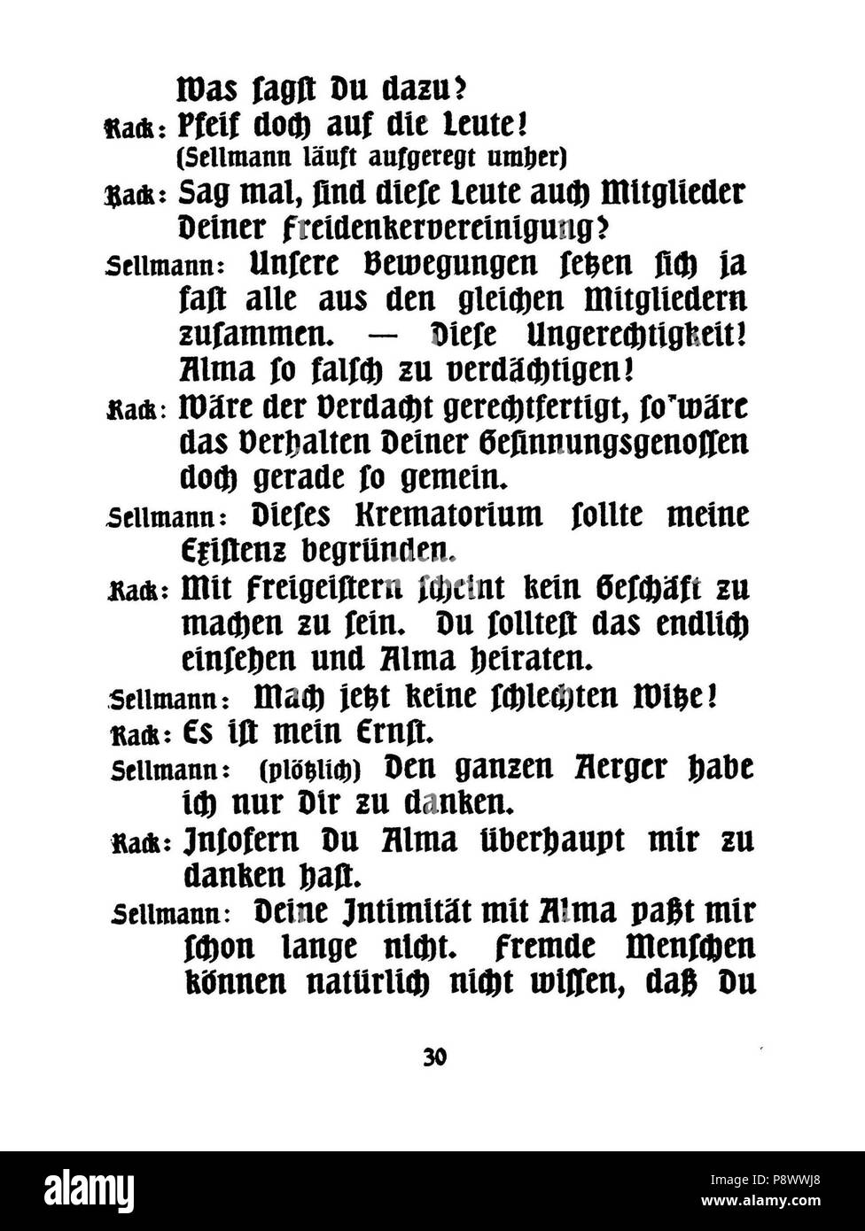 . De 100 Kain-Kalender 1912 30 Banque D'Images