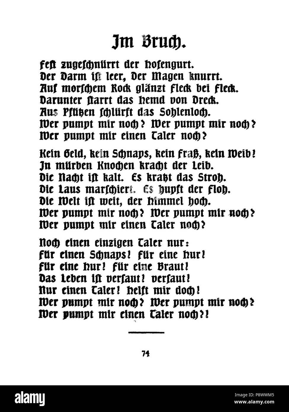 . De 100 Kain-Kalender 1912 74 Banque D'Images