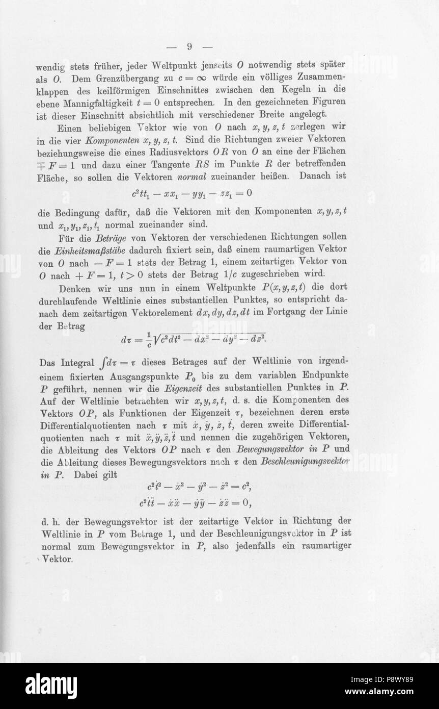 . 105 De Raum Zeit 018 Minkowski Banque D'Images