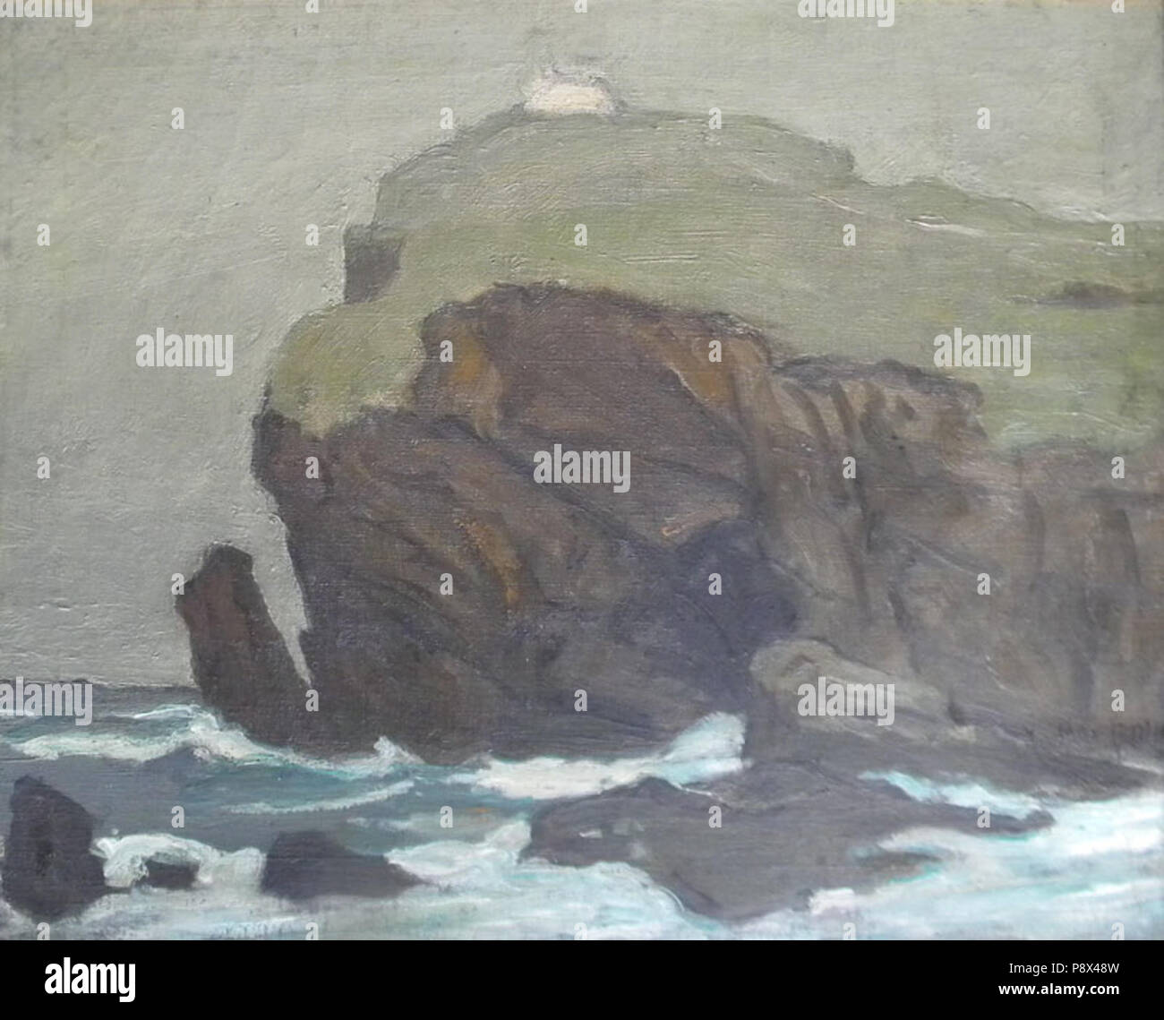 . 64 Max Bohm - Phare sur une falaise rocheuse Banque D'Images