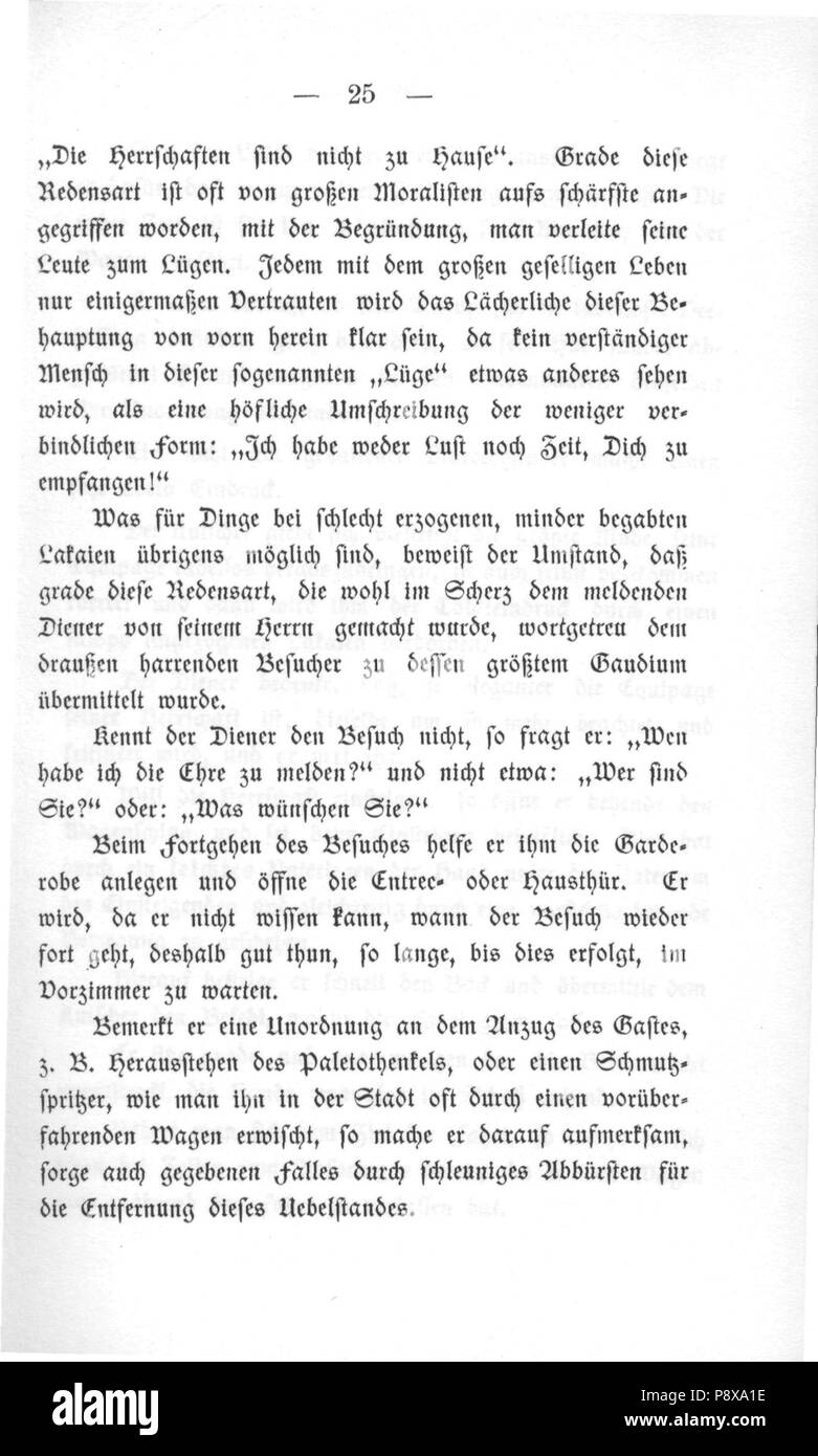 . 111 Der korrekte Diener 025 Banque D'Images