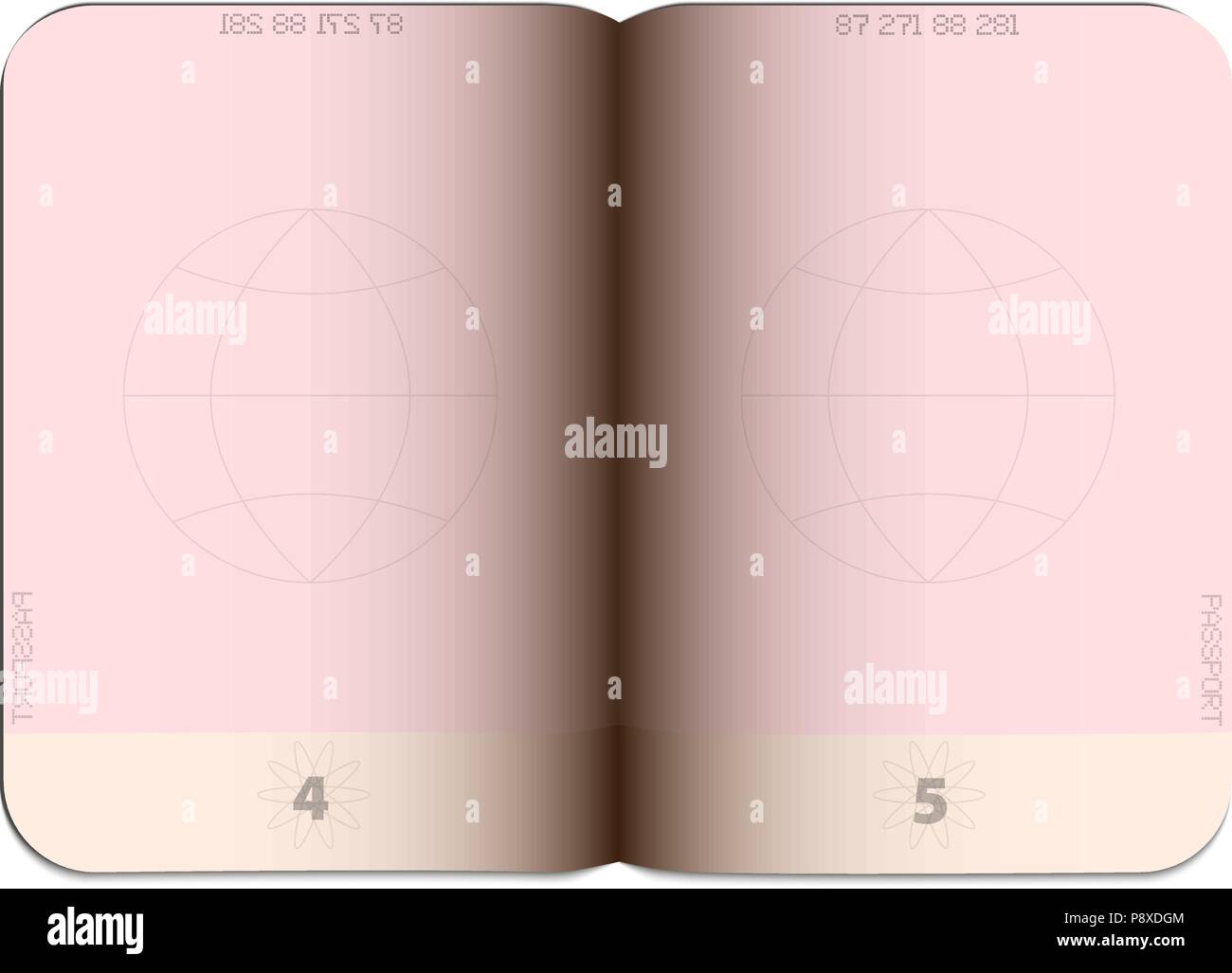 Pages de passeport Banque d'images vectorielles - Alamy