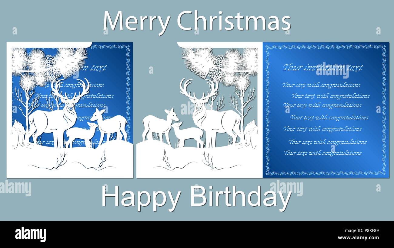 Texte Joyeux Noel Joyeux Anniversaire Vecteur A Faisceau Laser Decoupage D Animaux Cerfs Des Cornes Sapin Cone Neige Neige Le Bouleau Carte De Souhaits Image Vectorielle Stock Alamy Texte Joyeux Noel Joyeux Anniversaire Vecteur A Faisceau Laser Decoupage D Animaux Cerfs Des Cornes Sapin Cone Neige Neige Le Bouleau Carte De Souhaits Image Vectorielle Stock Alamy