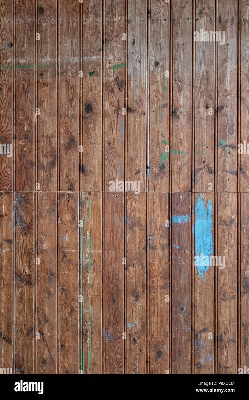La texture de fond détaillées de vieux panneaux de bois Banque D'Images