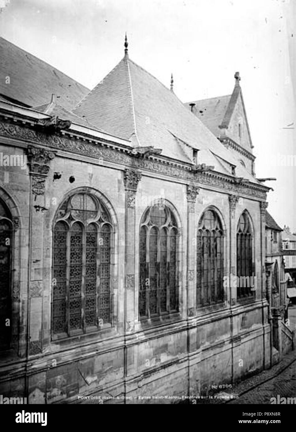 268 Eglise Saint-Maclou - Fenêtres - Pontoise - Médiathèque de l'architecture et du patrimoine - APMH00006796 Banque D'Images
