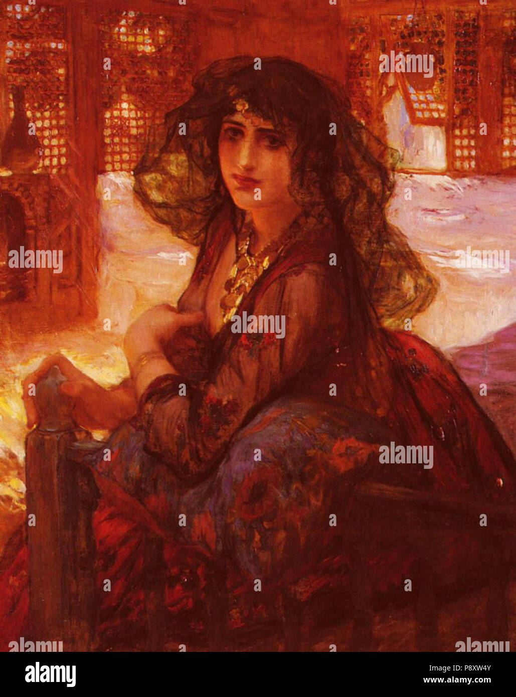 . 290 Frederick Arthur Bridgman - Harem girl Banque D'Images