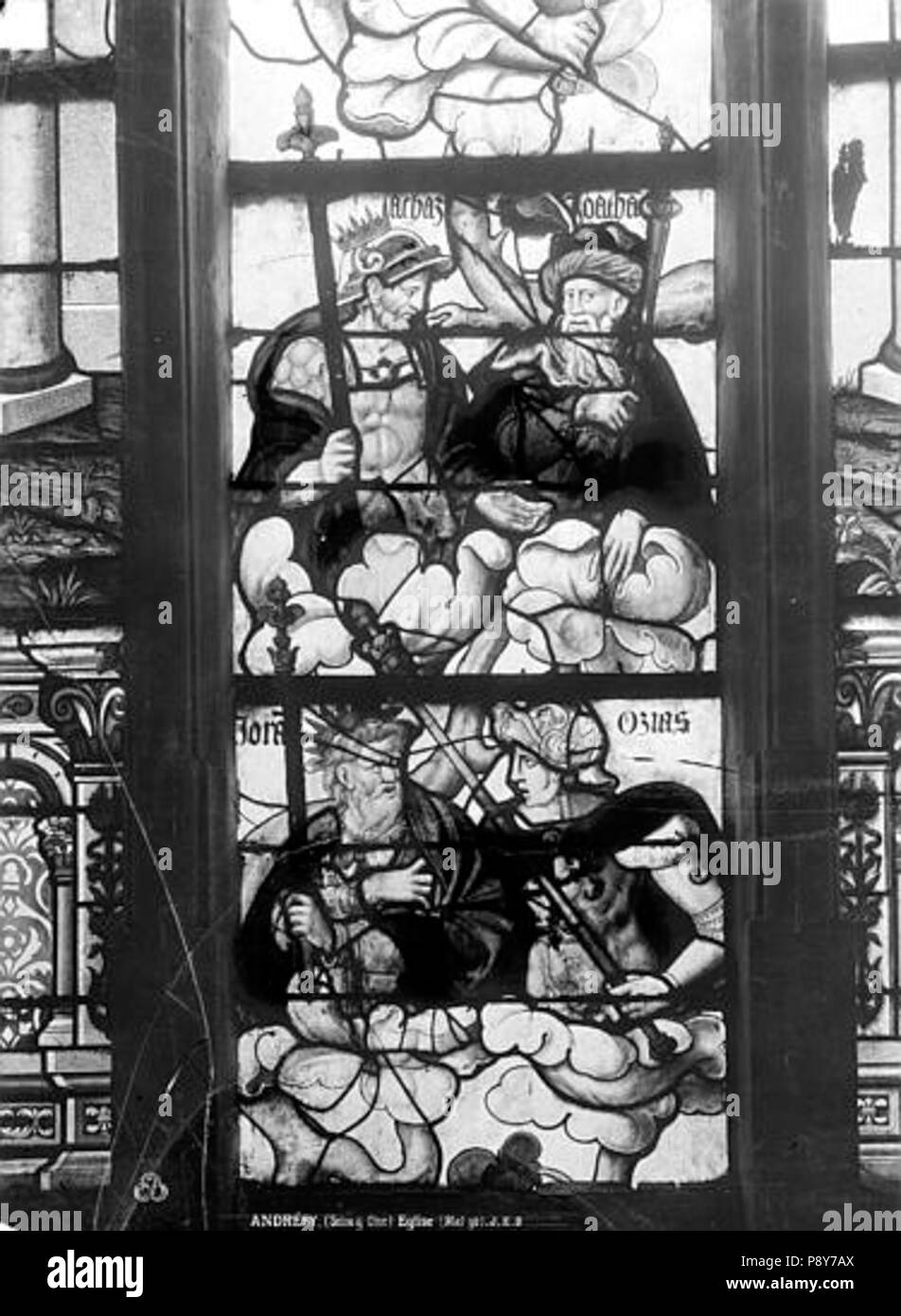 268 Eglise Saint-Germain - Vitrail - Andrésy - Médiathèque de l'architecture et du patrimoine - APMH00010966 Banque D'Images