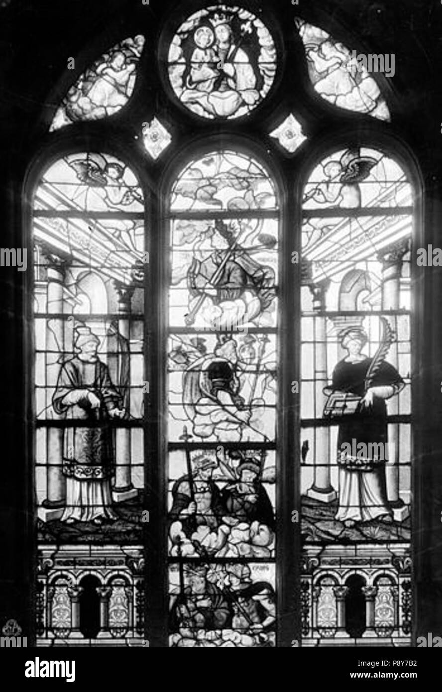 268 Eglise Saint-Germain - Vitrail - Andrésy - Médiathèque de l'architecture et du patrimoine - APMH00010968 Banque D'Images