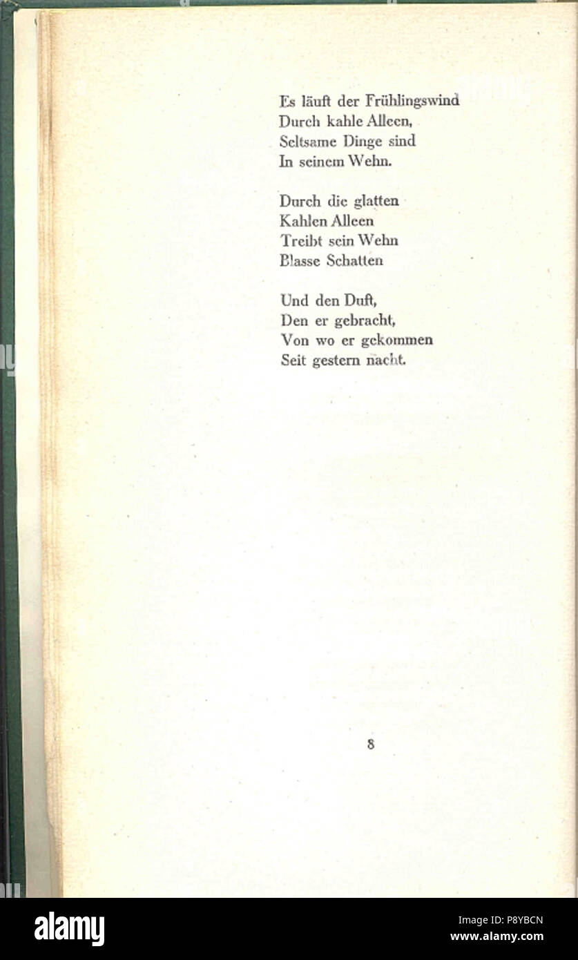 . 297 Hugo von Hofmannsthal 08 Gedichte Banque D'Images
