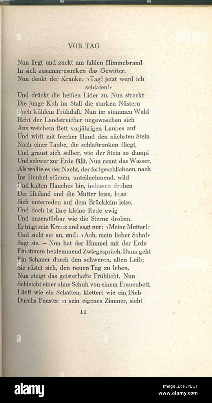 . 297 Hugo von Hofmannsthal 11 Gedichte Banque D'Images