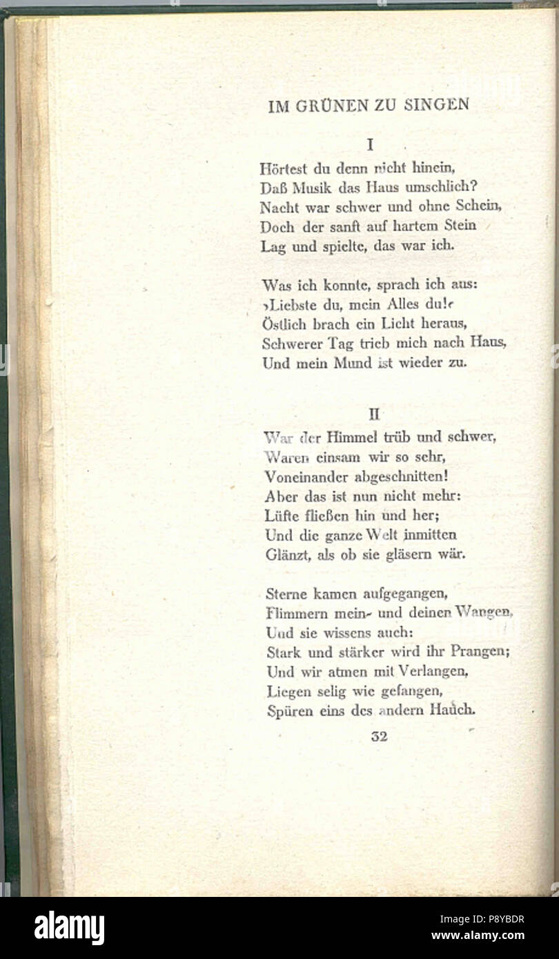 . 297 Gedichte Hugo von Hofmannsthal 32 Banque D'Images