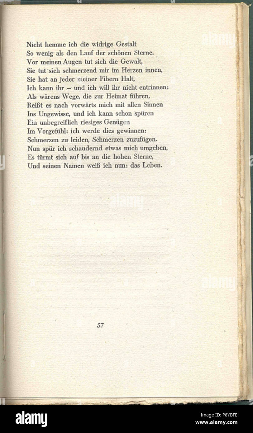 . 297 Gedichte Hugo von Hofmannsthal 57 Banque D'Images