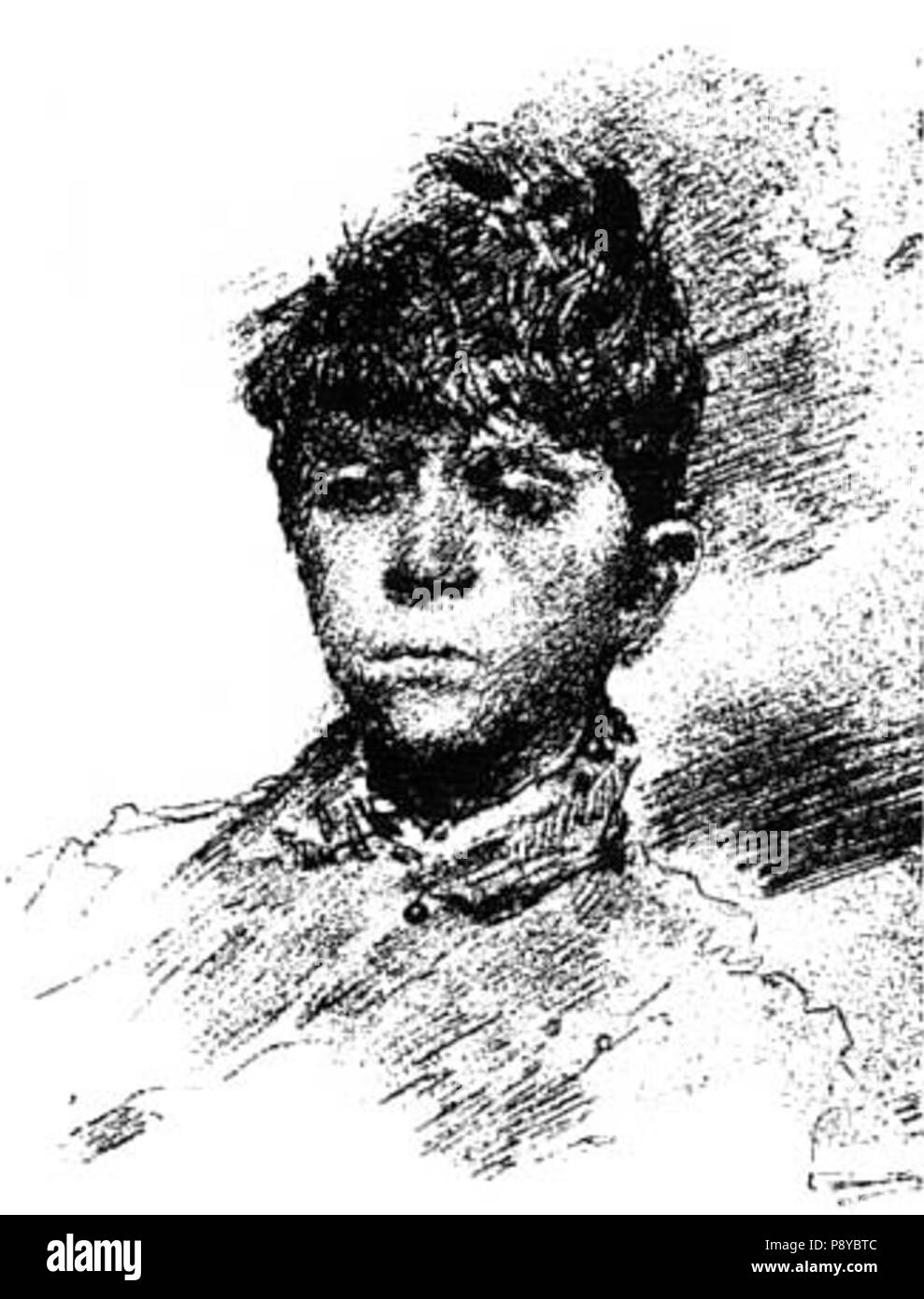 . 298 Vincenzo Gemito, (1852-1929) - Monello (1875) - disegno - p. 52 Banque D'Images