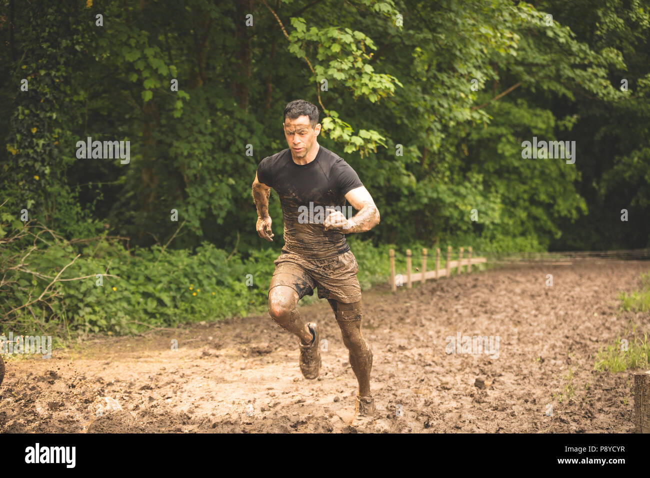Mettre en place l'homme au parcours de formation Banque D'Images