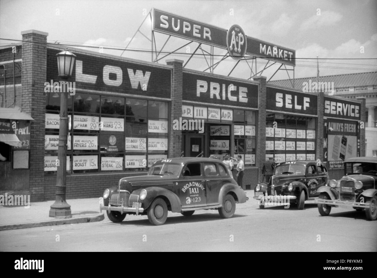 Super Marché, Durham, North Carolina, USA, Jack Delano, Office of War Information, Mai 1940 Banque D'Images