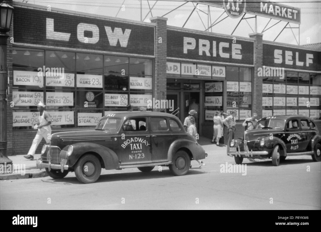 Super Marché, Durham, North Carolina, USA, Jack Delano, Office of War Information, Mai 1940 Banque D'Images