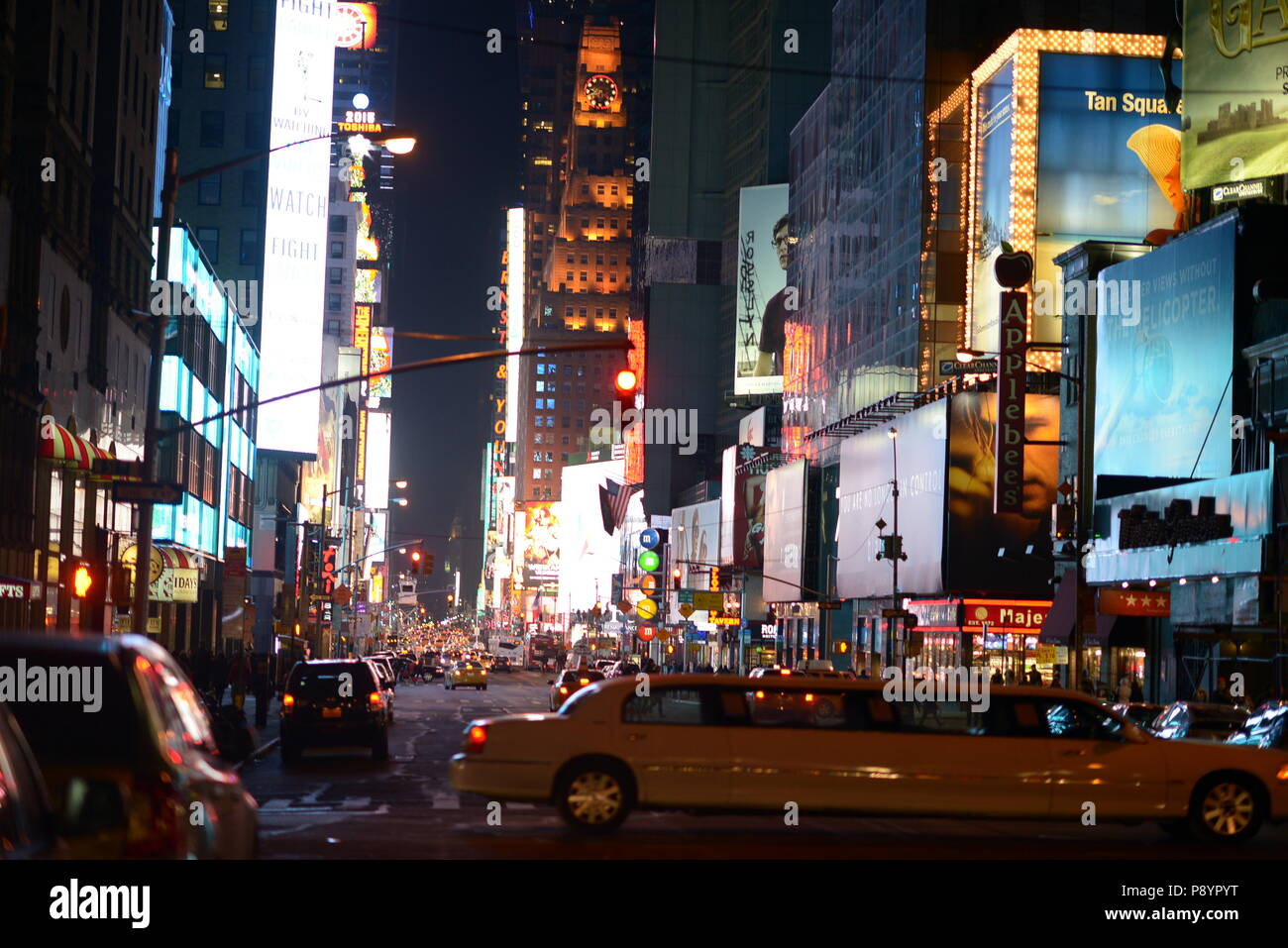 New York Times Square la nuit, meilleurs temps Square photo Banque D'Images