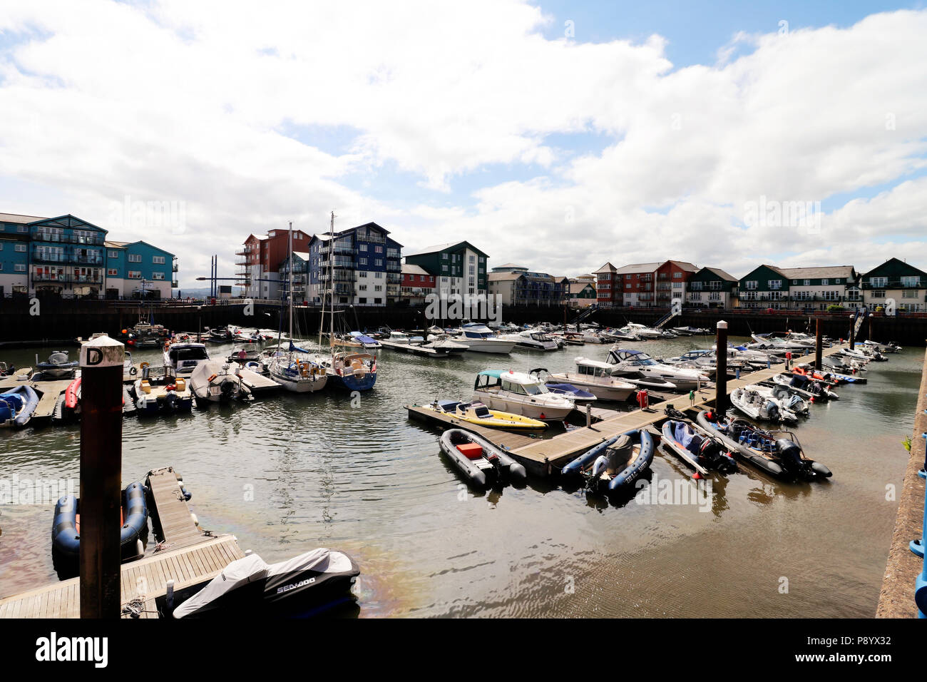 Exmouth Marina à Devon, Royaume-Uni Banque D'Images