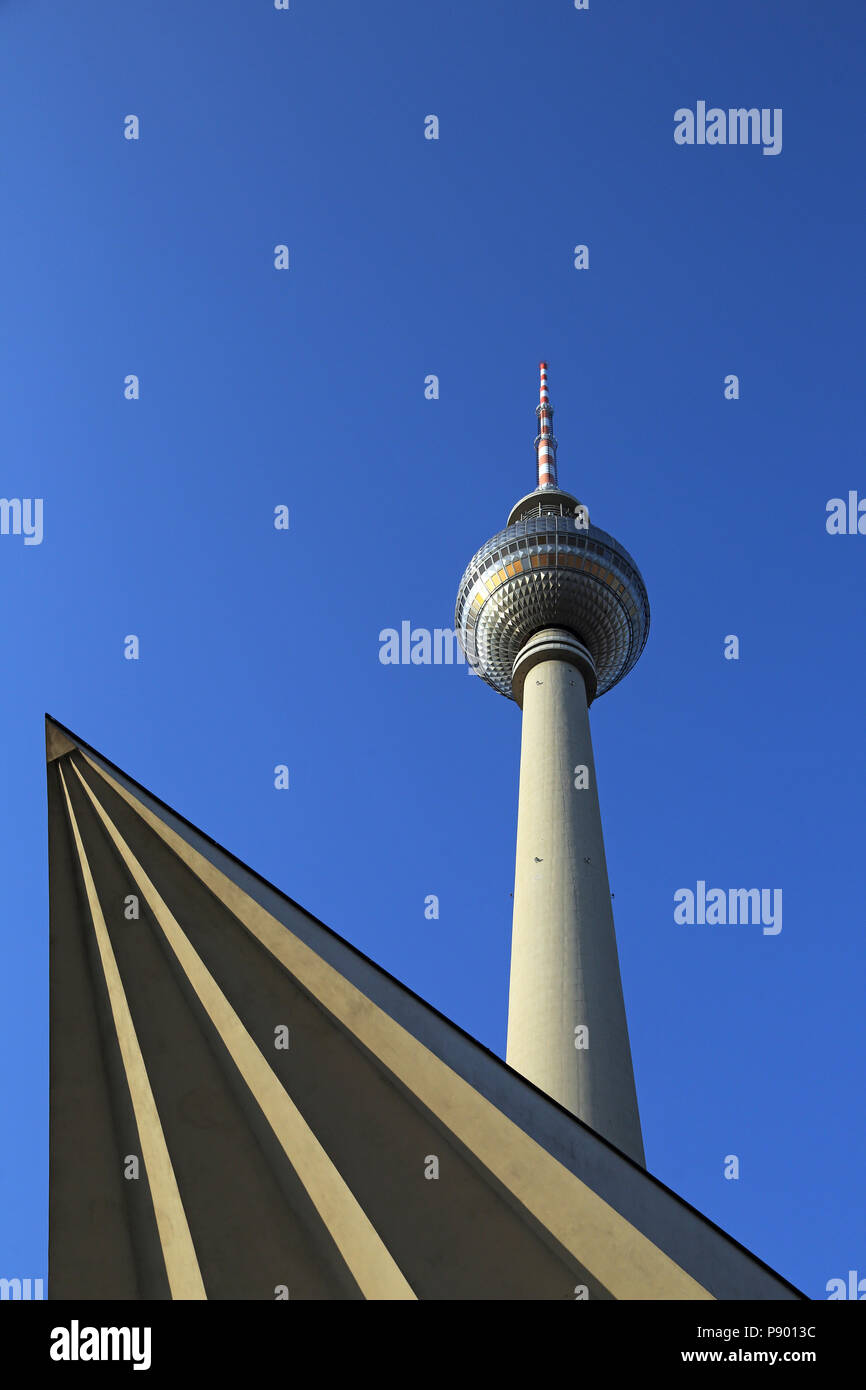 Berlin, Allemagne, la tour de télévision de Berlin Banque D'Images