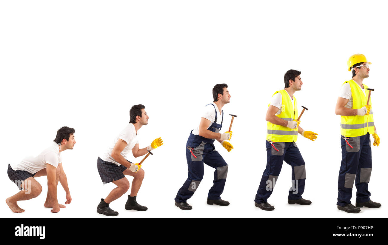 Évolution de la sécurité d'emploi, la sécurité d'emploi, des emplois dangereux, l'évolution, la sécurité d'emploi, la sécurité de travail Banque D'Images