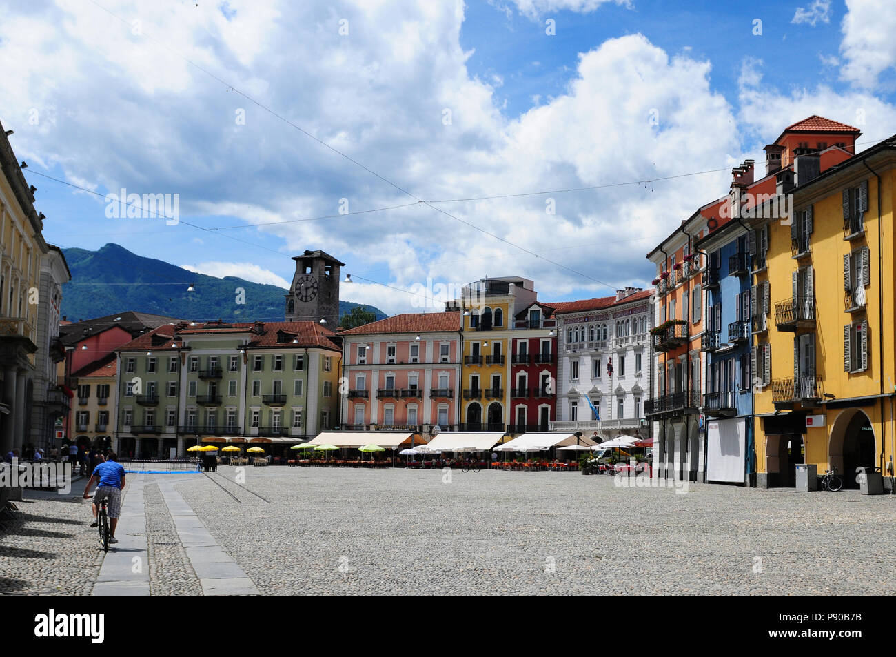 La Piazza Grande à Locarno où le film-festival a lieu Banque D'Images