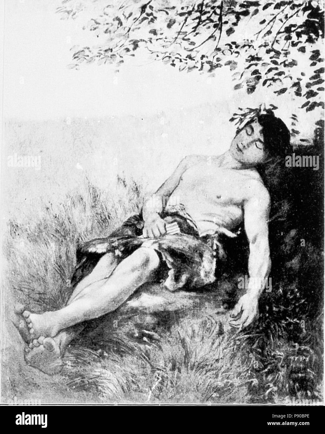 . 325 Hans Thoma - Schlafender Hirte Banque D'Images