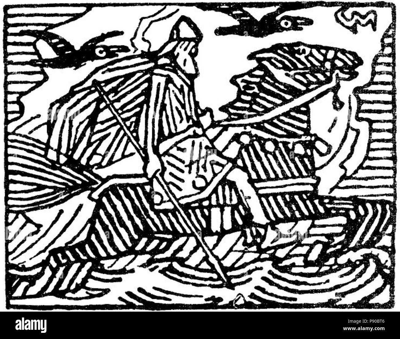 . Harald 325 Haarfagres - vignet saga 3 - G. Munthe Banque D'Images