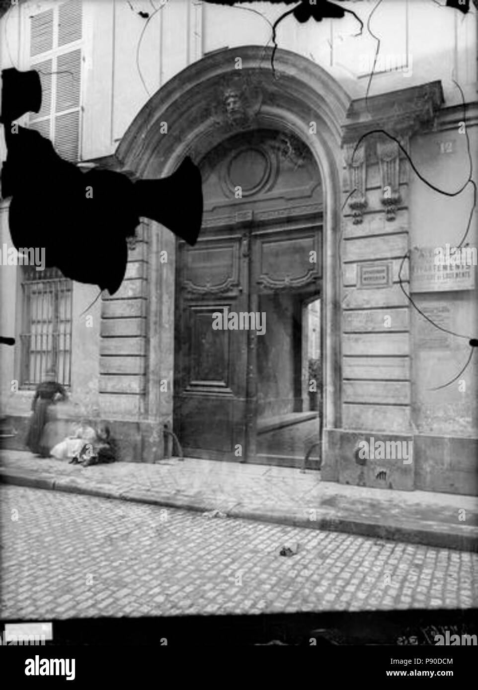 334 Hôtel d'Aubray - Portail - Paris - Médiathèque de l'architecture et du patrimoine - APMH0037767b Banque D'Images