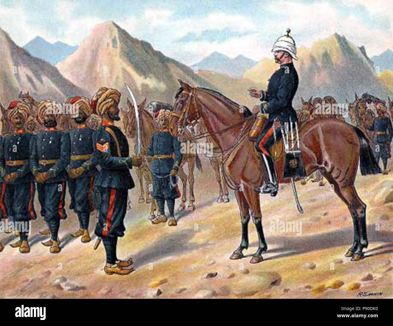 . N° 433 1 Kohat Batterie de montagne 1896 Banque D'Images