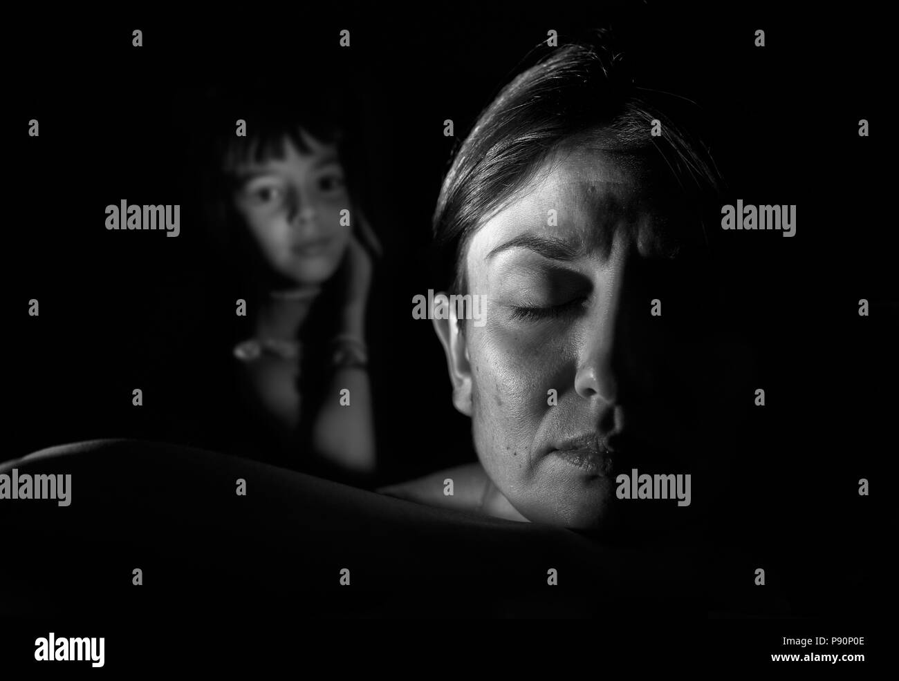 Mère et fille Banque D'Images