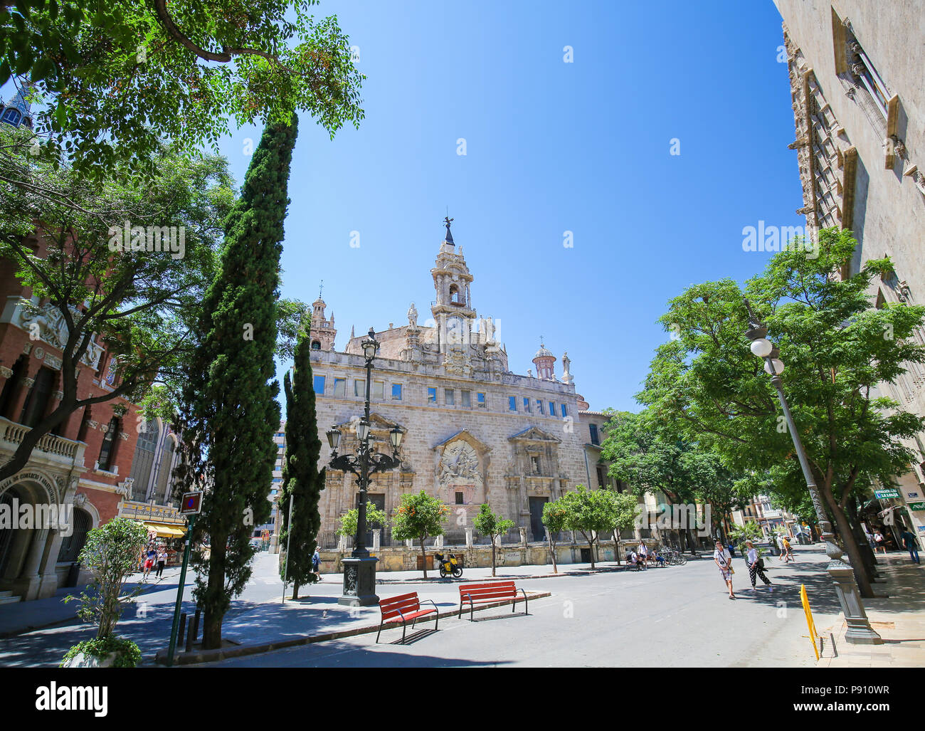 Église de Santos Juanes est une église catholique située dans le Mercat quartier de la ville de Valence, Espagne Banque D'Images