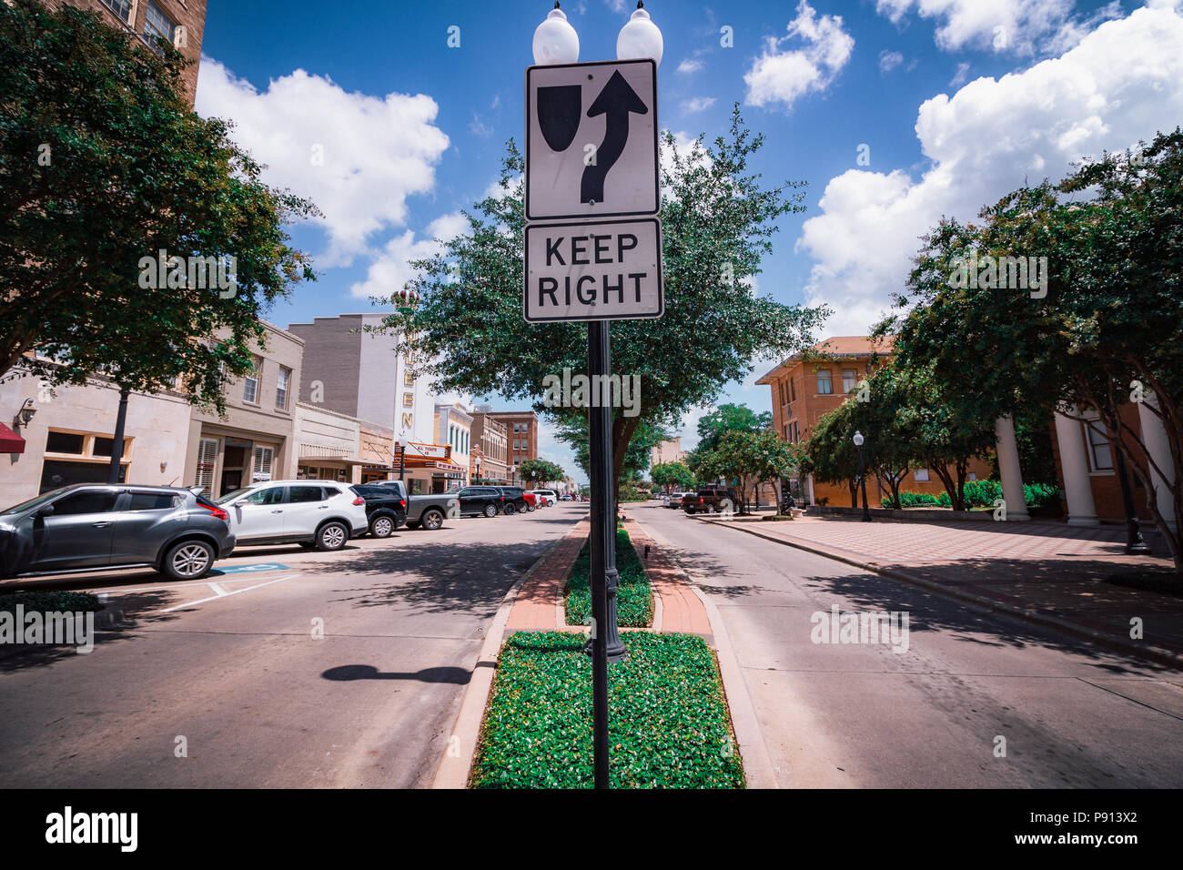 Le centre-ville de Bryan, Texas 2018 Banque D'Images