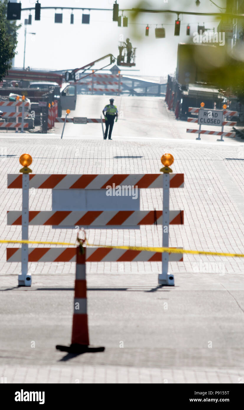La sécurité routière de la police de l'Ohio Columbus Banque D'Images