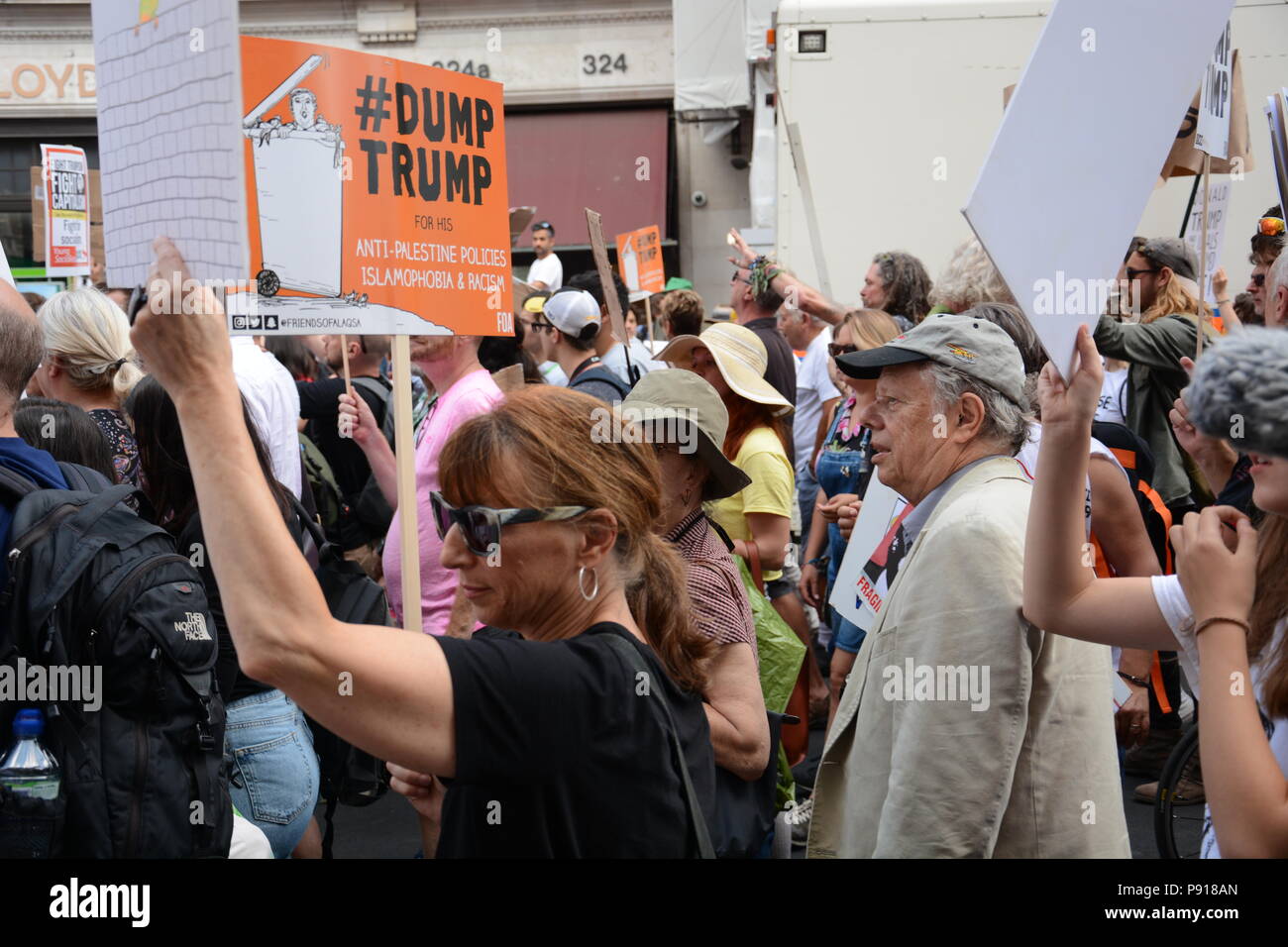 Londres, Royaume-Uni, 13 juillet 2018. Anti-Trump protester Crédit : Paul Smyth/Alamy Live News Banque D'Images