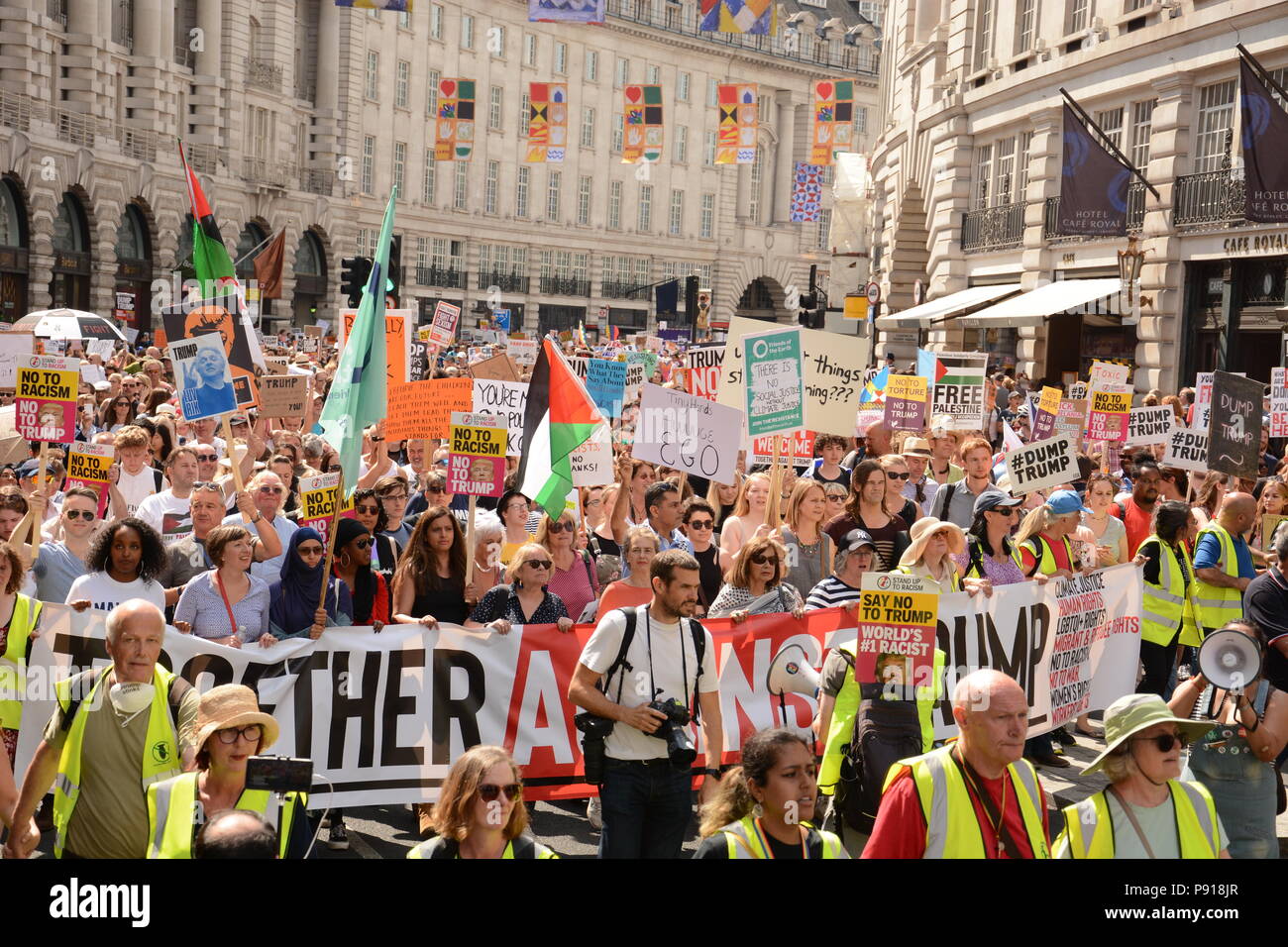 Londres, Royaume-Uni, 13 juillet 2018. Anti-Trump protester Crédit : Paul Smyth/Alamy Live News Banque D'Images